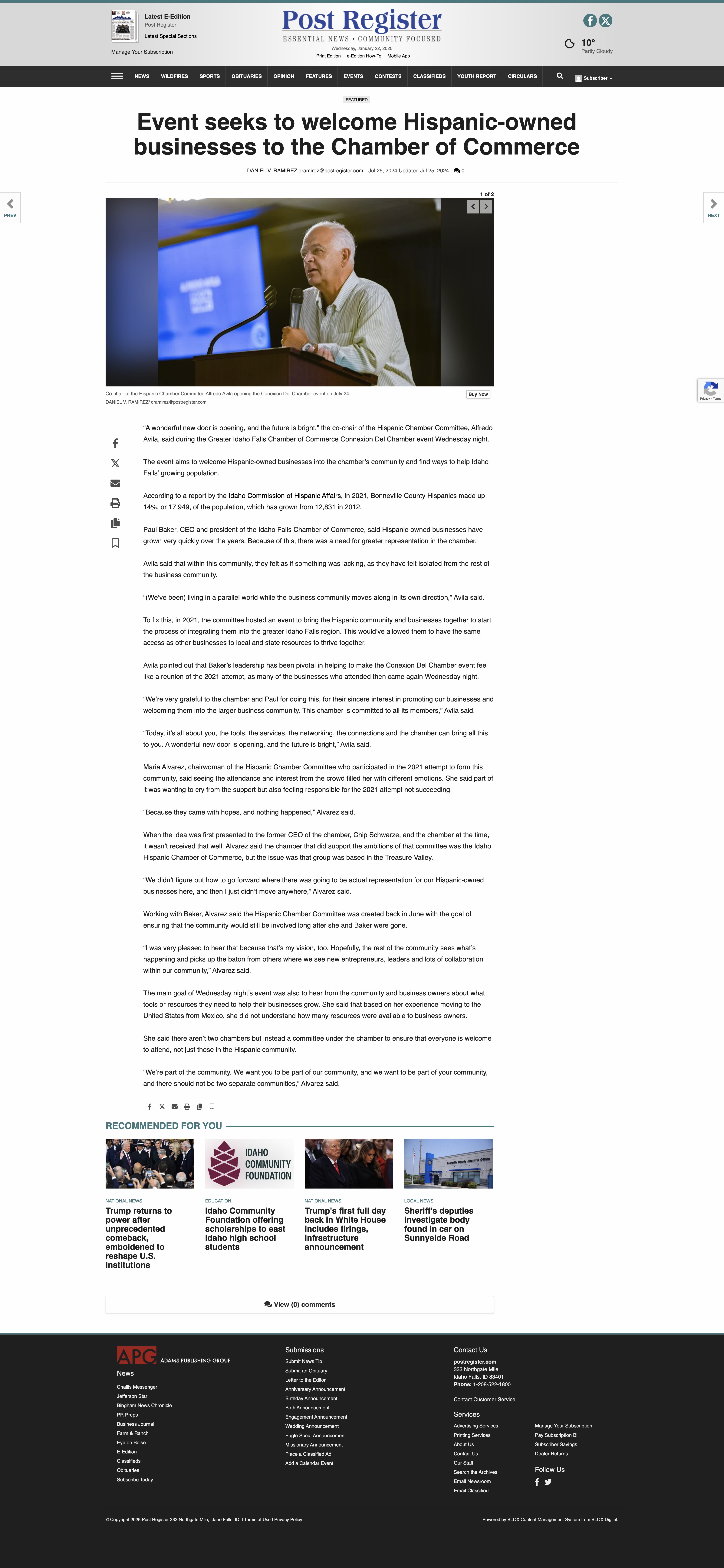 Event seeks to welcome Hispanic-owned businesses to the Chamber of Commerce