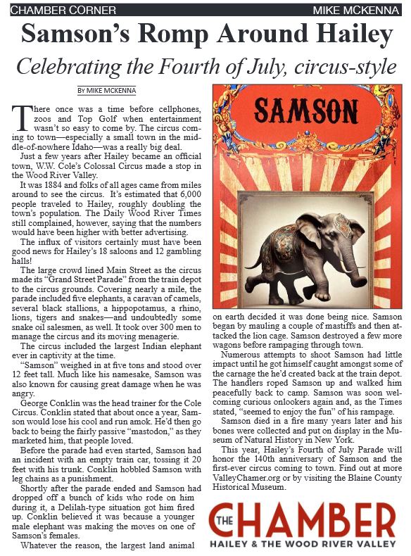 Samson's Romp Around Hailey